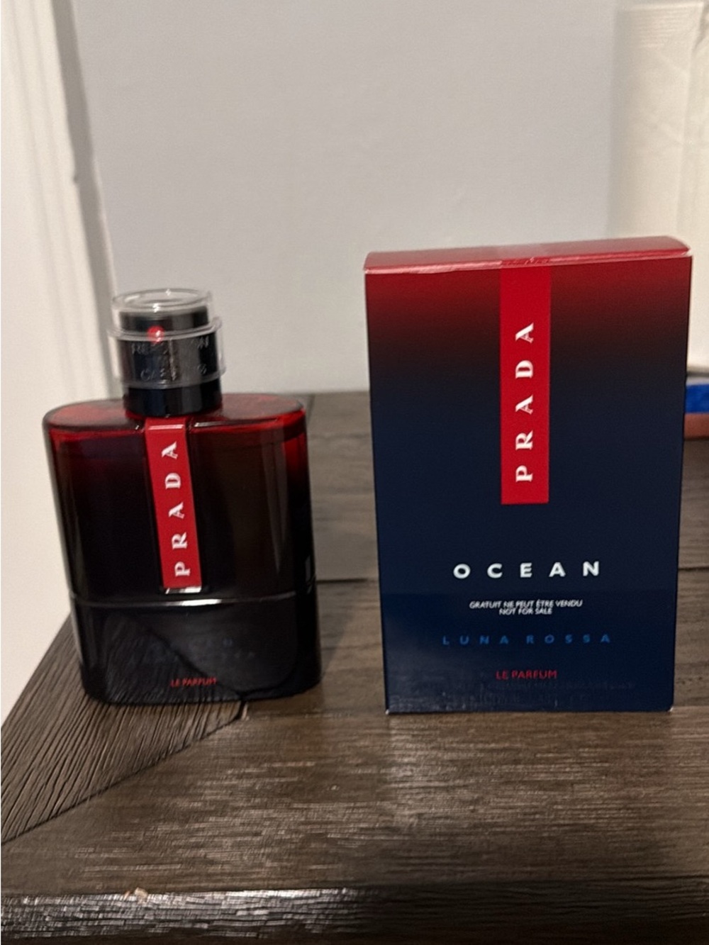 Prada Ocean Luna Rossa la Parfum Fragrance Bottle and Box 3.3fl Oz
